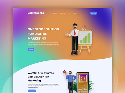 Digital Marketing Agency Landing Page landing landing page landing page design landing ui landing ui design ui ui design uiux ux ux design web design website ui