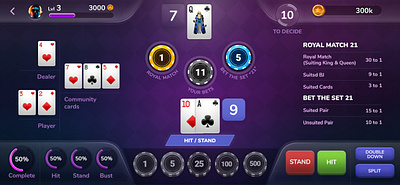 Poker App UI 2d animation app casual design game illustration logo mobile poker ui ux
