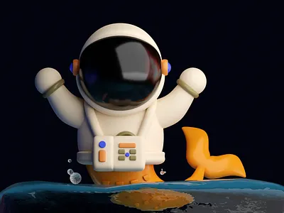 Best of two sides 3d 3dcharacter 3dmodel 3dmodelling 3dsmax astronaut blender blender3d design illustration space