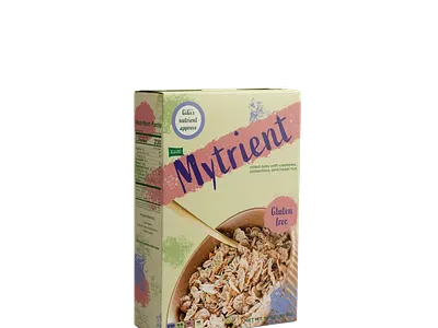 Mytrient Cereal design mockup photoshop