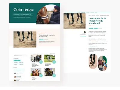 Laboratoire Ravene - Blog article blog desktop editorial horse listing news ui ux website