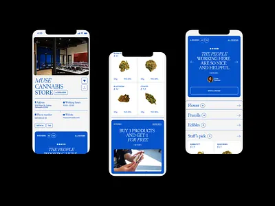 Cannabis stores locator / Store page app cannabis clean design medical mobile store ui ux