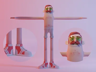 Bernd - T - Pose blender character cycles pose retro rig sneaker