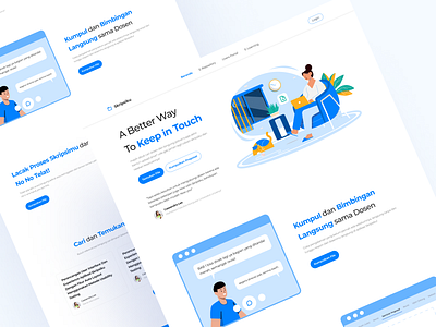 Skripsiku web application: landing page ui app clean design landingpage minimal ui