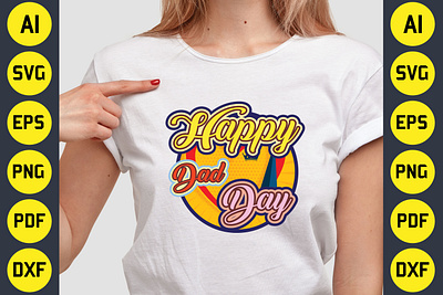 Happy Dad Day Sublimation T-Shirt Design best t shirt design bundle dad design graphic design gym gym t shirt design happy dad day papa typography