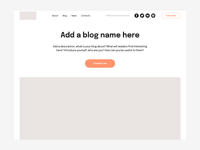 Basic: FREE Blog Template On Tilda blog design template tilda ui