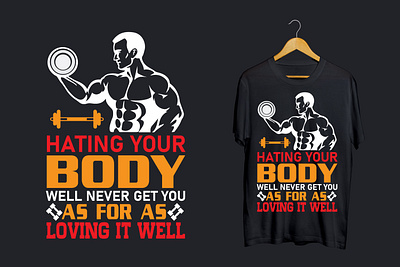 Gym T-Shirt Design best t shirt design bundle design graphic design gym gym t shirt design illustration typography