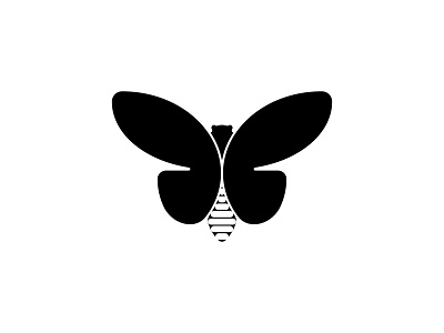 Butterfly + Bee animal bee branding butterflies butterfly design honey icon illustration insect logo mark symbol vector