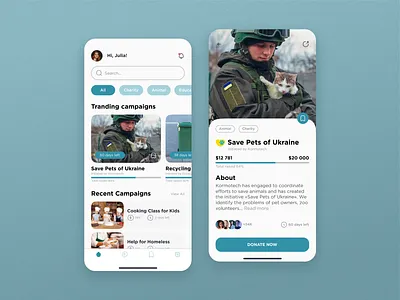 Crowdfunding Platform (concept) app charity concept crowdfunding crowdfunding platform donate ios mobile pets services uidesign uiux web
