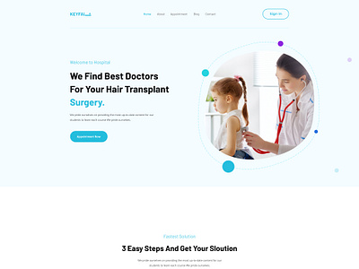 Keyafai Helth PSD Template Design clinic company design doctor medical services ui ux website