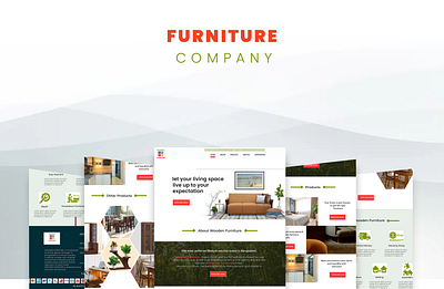 Furniture UI landing Page graphic design landing landing page ui ux
