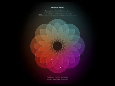 Clay Account Interstitial - Animation account animation app clay design flower illustration interstitial ios mac mandala network