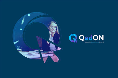 QEDON Brand Design app brand design branding design education graphic design illustration letter q logo onlinelearning q logo typography ui ux vector