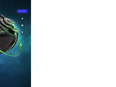 Cosmic 3D Landing Page 3d branding landing page product typography ui ux vector