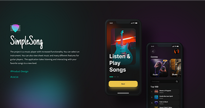 SimpleSong app design app branding music ui ux