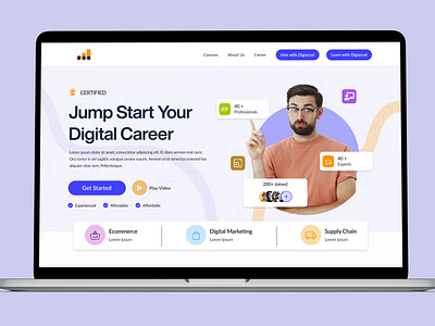 Edtech Landing Page branding design graphic design product ui ux web
