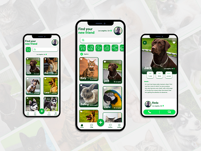 New Friend - Animals adoption ( 2 ) adopt adoption android animal animals application branding graphic design illustration pet ui ux xd