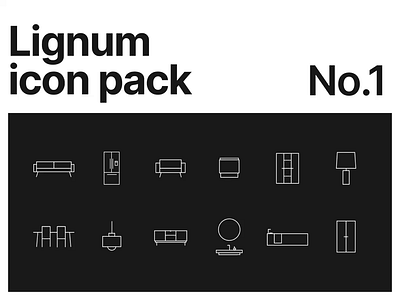 Lignum Home Furniture Icon Pack architect architectural architecture creative design elegent furniture home house icon icon presentation icondesign iconography iconpack icons iconset interior design minimal minimalistic ui