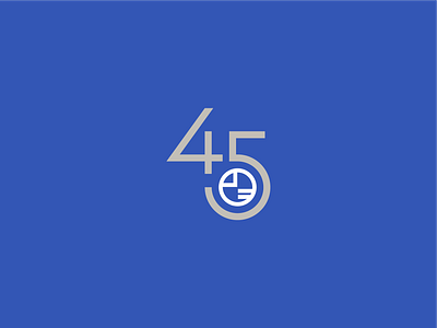 45 1920s 20s 45 anniversary art deco brand branding clean fortyfive logo logo design retro roaring 20s vintage