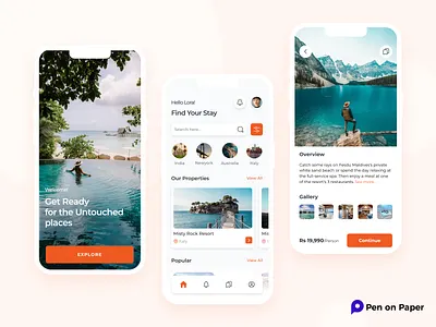 Travel App Concept adventureapp app branding design illustration logo penonpaper travel travelapp ui ui design ui ux uidesign uiux uxdesign