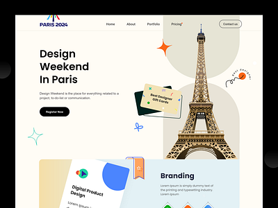 Design Weekend in Paris brand design creative design design meetup design weekend interface landing page mouse potato lab web app web development web ui website design
