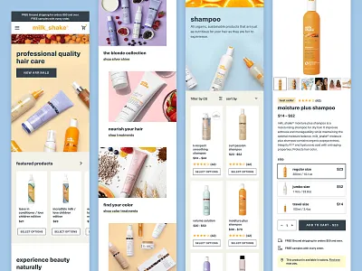 milk_shake ecommerce shopify ui ui design ux ux design web design