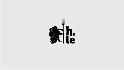 h.le ー cafe&bar logo bar bar logo branding cafe cafe identity cafe illustration cafe logo cafebar logo design graphic design illustration logo restaurant identity restaurant logo
