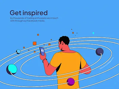 Inspa. branding character design fb fintech graphic design illustration minimalistic modern simple trading ui vector