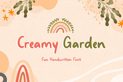 Creamy Garden Handwritten Font clean creative design font graphic design modern ui