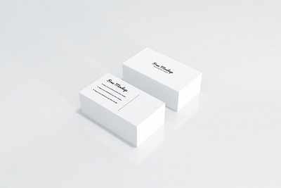 White Business Cards Mockup Pack branding clean creative design font graphic design illustration logo modern ui