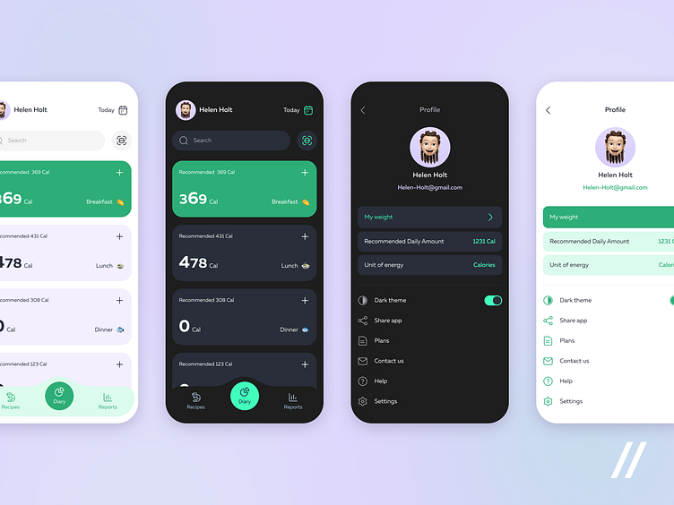 Calorie Counter App by Stanislav Lebedev for Purrweb UI/UX Agency on