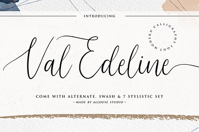 Val Edeline Calligraphy Font branding clean colorful creative design font graphic design illustration logo modern ui