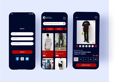 UI Design E-Commerce D'fashion App app branding design graphic design mob typography ui ux web website