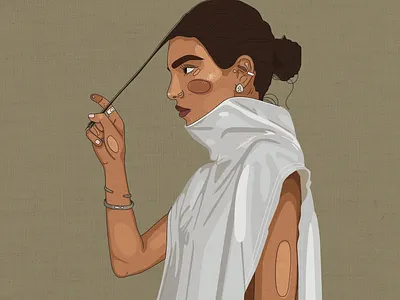 Beautiful woman accessories art branding design fashion photo session illustration model photo vector white dress woman