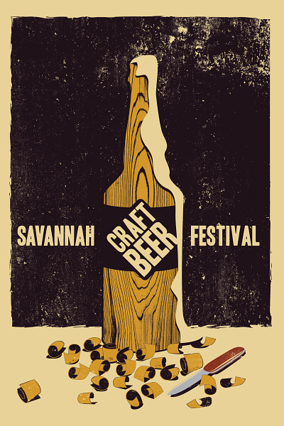 Savannah Craft Beer Festival design graphic design illustration illustrator poster vector