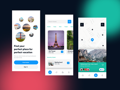 Gowild - Travel App app app design apps design explore app hotel interaction interface product product design tour travel travel app ui ui design ux ux design web design