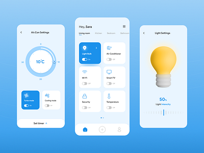 Smart House App app clean home mobile app smart smart home smart house ui ux