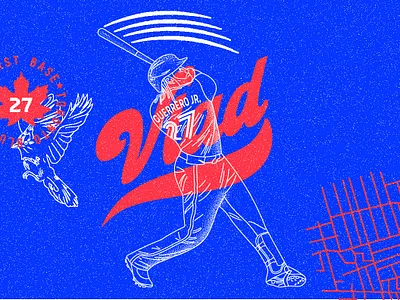 VLAD baseball digital art illustration line art