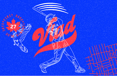 VLAD baseball digital art illustration line art