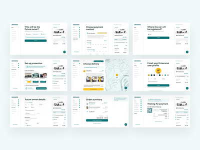 Driverama - the size of Figma file app car design driverama ecommerce interface ui ux web website wizard