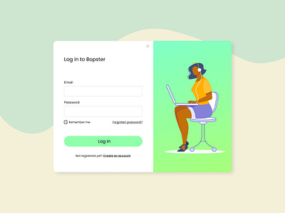 Bopster log in screen figma log in login onboarding sign in sketch ui ui design user experience user flow user interface ux ux design web web design xd