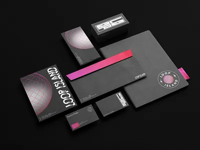 Loop Island Branding brand branding design film logo logo design logo suite packaging poster production company stationery