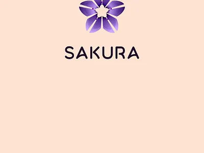 Sakura 3d branding graphic design logo