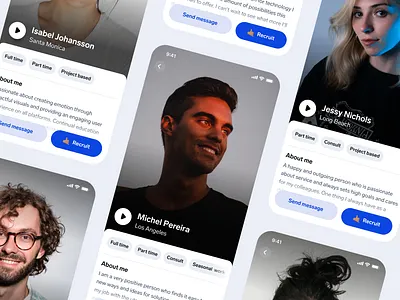 Peopl – Recruiting Reinvented branding clean ios job minimal mobile app platform profile page recruit saas ui user experience user interface ux