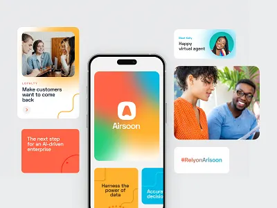 Mobile Widget Composition branding colorful design gradients mobile ui typography ui widget