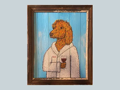 Bear acrylic illustration