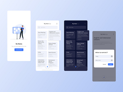 Notes App app illustration mobile mobile app note note app notes simple ui ui design ui mobile