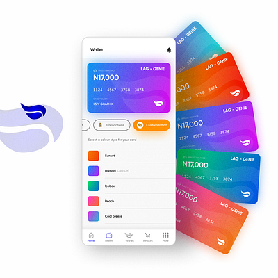 Wallet Card UI design app branding design fintech graphic design illustration ui ux vector