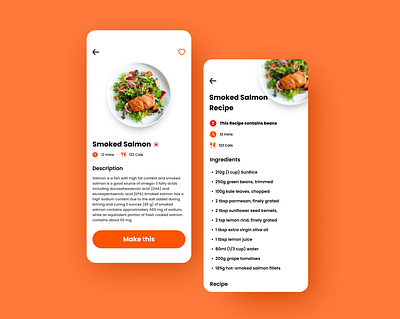 Recipe UI design design challenge figma recipe ui ui ui design ui designer uiux ux design ux designer