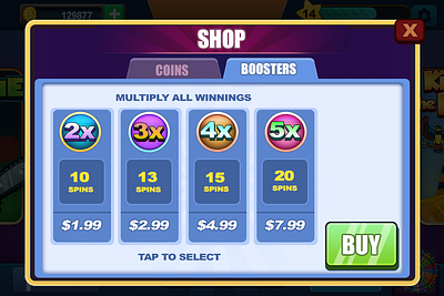 Game Shop UI design casino game ui design vegas